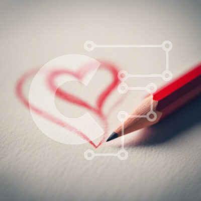 Intra Συλλεκτικό Ξύλινο Παζλ Plywood  4mm - Σχέδιο καρδιάς με κόκκινο μολύβι Σε Ξύλινο Κουτί - Διαστάσεις Puzzle: 10x10 cm – 25 κομμάτια - Image 1