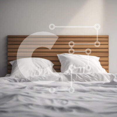 Intra Συλλεκτικό Ξύλινο Παζλ Plywood  4mm - Κρεβάτι με ξύλινο κεφαλάρι και λευκά μαξιλάρια Σε Ξύλινο Κουτί - Διαστάσεις Puzzle: 10x10 cm – 25 κομμάτια - Image 1