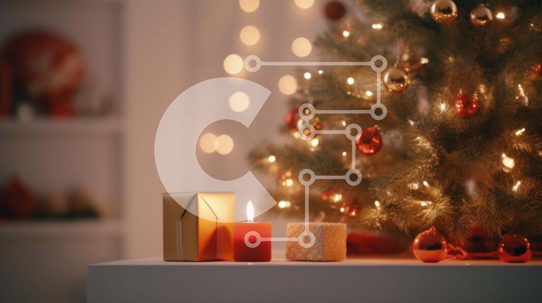 Intra Συλλεκτικό Ξύλινο Παζλ Plywood  4mm - Εορταστικό χριστουγεννιάτικο δέντρο με στολίδια και κεριά Σε Ξύλινο Κουτί - Διαστάσεις: 10x10 cm – 25 κομμάτια