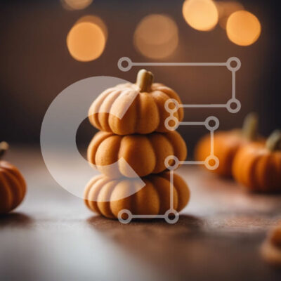 Intra Συλλεκτικό Ξύλινο Παζλ Plywood  4mm - Στοίβα από μικρές κολοκύθες για το Halloween, την Ημέρα των Ευχαριστιών ή τα Χριστούγεννα Σε Ξύλινο Κουτί - Διαστάσεις Puzzle: 10x10 cm – 25 κομμάτια - Image 1