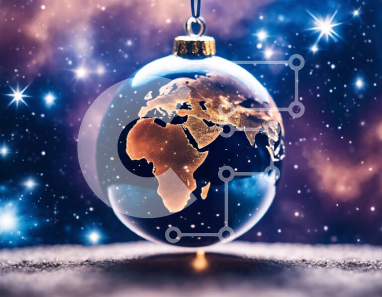 Intra Συλλεκτικό Ξύλινο Παζλ Plywood  4mm - Χριστουγεννιάτικη μπάλα σε σχήμα σφαίρας με αστέρια Σε Ξύλινο Κουτί - Διαστάσεις: 10x10 cm – 25 κομμάτια