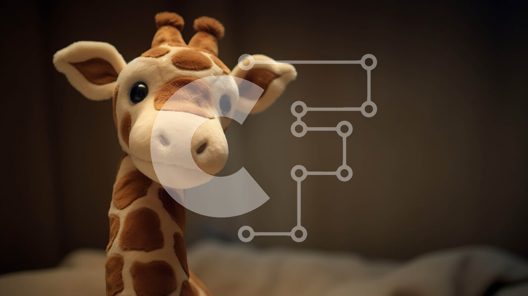 Intra Συλλεκτικό Ξύλινο Παζλ Plywood  4mm - Γεμιστή καμηλοπάρδαλη που κάθεται σε μαξιλάρια και κουβέρτες Σε Ξύλινο Κουτί - Διαστάσεις: 10x10 cm – 25 κομμάτια