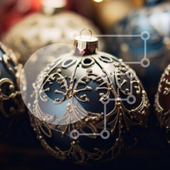 Intra Συλλεκτικό Ξύλινο Παζλ Plywood  4mm - Πολύχρωμα στολίδια διάταξη Σε Ξύλινο Κουτί - Διαστάσεις Puzzle: 10x10 cm – 25 κομμάτια - Image 1