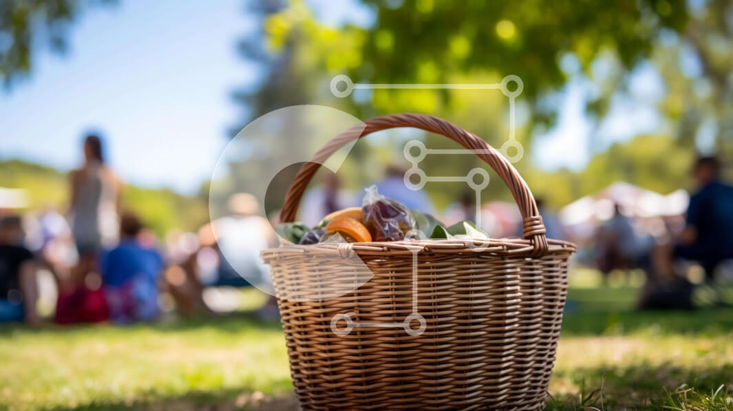 Intra Συλλεκτικό Ξύλινο Παζλ Plywood  4mm - Υπαίθριο πικνίκ με φίλους Σε Ξύλινο Κουτί - Διαστάσεις Puzzle: 10x10 cm – 25 κομμάτια