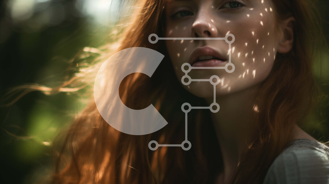 Intra Συλλεκτικό Ξύλινο Παζλ Plywood  4mm - Πορτρέτο μιας νεαρής γυναίκας με κόκκινα μαλλιά και πουά στο πρόσωπό της Σε Ξύλινο Κουτί - Διαστάσεις Puzzle: 10x10 cm – 25 κομμάτια