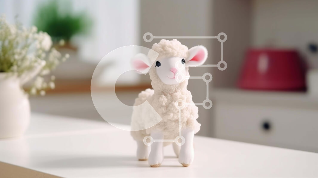 Intra Συλλεκτικό Ξύλινο Παζλ Plywood  4mm - Λευκό παιχνίδι αρνί στο τραπέζι Σε Ξύλινο Κουτί - Διαστάσεις: 10x10 cm – 25 κομμάτια