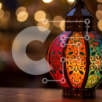 Intra Συλλεκτικό Ξύλινο Παζλ Plywood  4mm - Πολύχρωμο φανάρι σε ανοιχτό τραπέζι Σε Ξύλινο Κουτί - Διαστάσεις Puzzle: 10x10 cm – 25 κομμάτια - Image 1