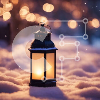 Intra Συλλεκτικό Ξύλινο Παζλ Plywood  4mm - Χειμερινό φανάρι στο χιόνι Σε Ξύλινο Κουτί - Διαστάσεις Puzzle: 10x10 cm – 25 κομμάτια - Image 1