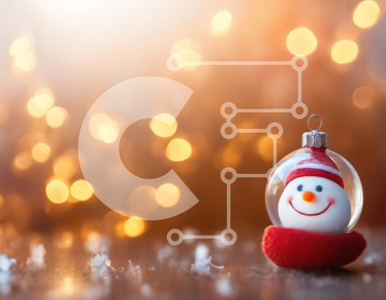 Intra Συλλεκτικό Ξύλινο Παζλ Plywood  4mm - Ειδώλιο χιονάνθρωπος με φόντο φώτα Bokeh Σε Ξύλινο Κουτί - Διαστάσεις: 10x10 cm – 25 κομμάτια