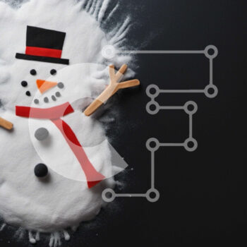 Intra Συλλεκτικό Ξύλινο Παζλ Plywood  4mm - Χιονάνθρωπος σε μαύρο φόντο Σε Ξύλινο Κουτί - Διαστάσεις Puzzle: 10x10 cm – 25 κομμάτια - Image 1