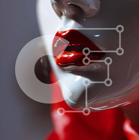 Intra Συλλεκτικό Ξύλινο Παζλ Plywood  4mm - Κοντινό πλάνο κομψά ντυμένης γυναίκας με πλαστικό φόρεμα Σε Ξύλινο Κουτί - Διαστάσεις Puzzle: 10x10 cm – 25 κομμάτια - Image 1