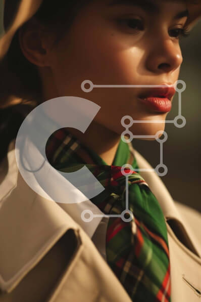 Intra Συλλεκτικό Ξύλινο Παζλ Plywood  4mm - Γυναίκα με παλτό και καπέλο που κοιτάζει μακριά Σε Ξύλινο Κουτί - Διαστάσεις Puzzle: 10x10 cm – 25 κομμάτια