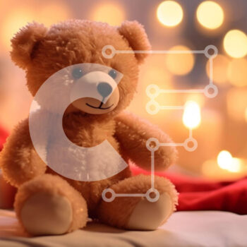 Intra Συλλεκτικό Ξύλινο Παζλ Plywood  4mm - Άνετο αρκουδάκι με ζεστά φώτα Σε Ξύλινο Κουτί - Διαστάσεις: 10x10 cm – 25 κομμάτια - Image 1