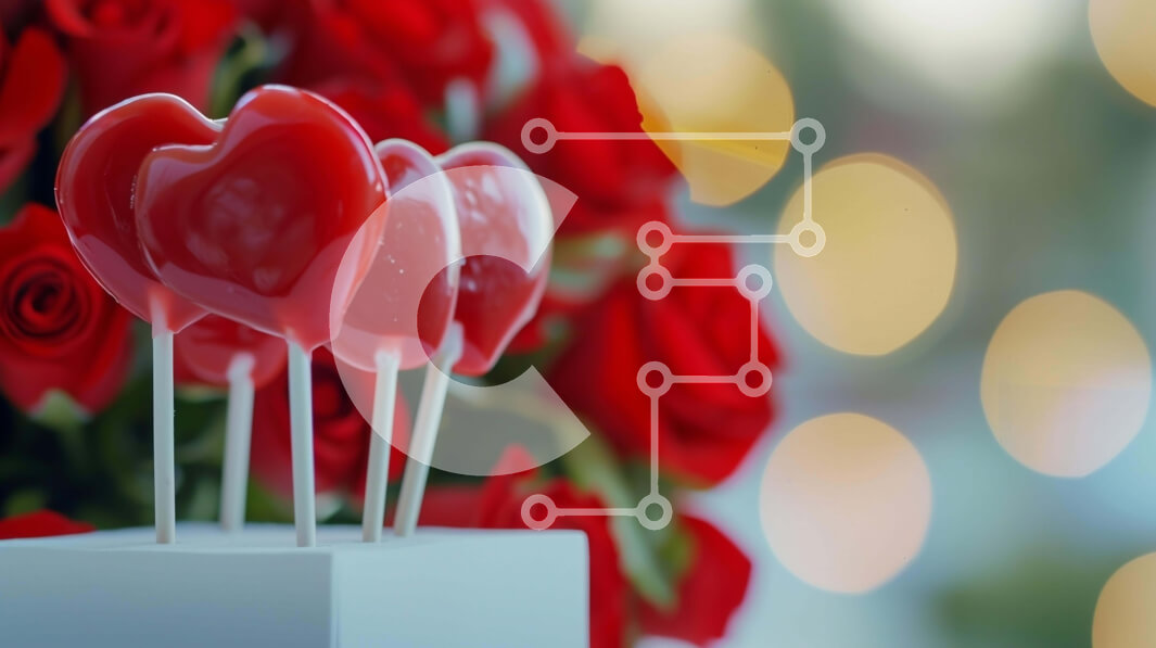 Intra Συλλεκτικό Ξύλινο Παζλ Plywood  4mm - Γλειφιτζούρια και τριαντάφυλλα με καρδιά για την ημέρα του Αγίου Βαλεντίνου Σε Ξύλινο Κουτί - Διαστάσεις: 10x10 cm – 25 κομμάτια