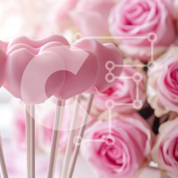 Intra Συλλεκτικό Ξύλινο Παζλ Plywood  4mm - Ρομαντικό μπουκέτο ροζ τριαντάφυλλα με γλειφιτζούρια σε σχήμα καρδιάς Σε Ξύλινο Κουτί - Διαστάσεις Puzzle: 10x10 cm – 25 κομμάτια - Image 1