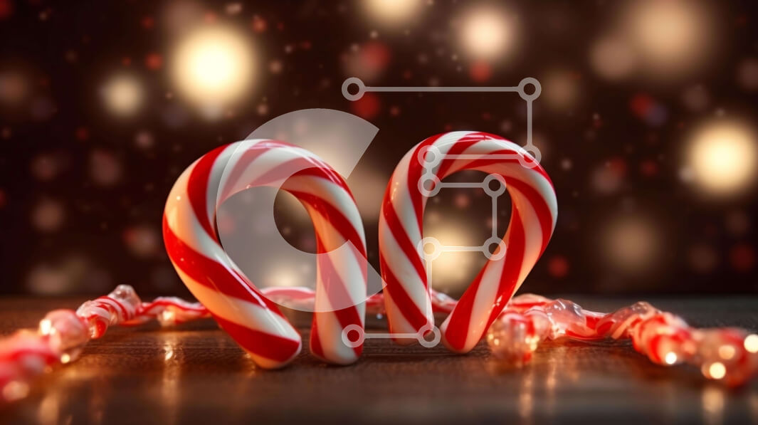 Intra Συλλεκτικό Ξύλινο Παζλ Plywood  4mm - Εορταστικά ζαχαρωτά σε ξύλινο τραπέζι με πολύχρωμα φώτα Σε Ξύλινο Κουτί - Διαστάσεις: 10x10 cm – 25 κομμάτια