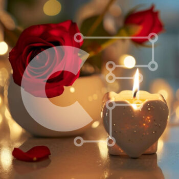 Intra Συλλεκτικό Ξύλινο Παζλ Plywood  4mm - Ρομαντικό τραπέζι με κόκκινα τριαντάφυλλα και κεριά Σε Ξύλινο Κουτί - Διαστάσεις Puzzle: 10x10 cm – 25 κομμάτια - Image 1