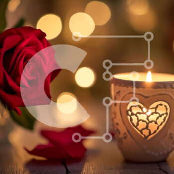 Intra Συλλεκτικό Ξύλινο Παζλ Plywood  4mm - Ρομαντικό κερί και κόκκινο τριαντάφυλλο με πέταλα σε σχήμα καρδιάς Σε Ξύλινο Κουτί - Διαστάσεις Puzzle: 10x10 cm – 25 κομμάτια - Image 1