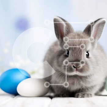 Intra Συλλεκτικό Ξύλινο Παζλ Plywood  4mm - Αξιολάτρευτο Πασχαλινό λαγουδάκι και αυγά Σε Ξύλινο Κουτί - Διαστάσεις: 10x10 cm – 25 κομμάτια - Image 1