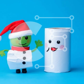 Intra Συλλεκτικό Ξύλινο Παζλ Plywood  4mm - Ρολό χαρτί υγείας παιχνίδι με τον Άγιο Βασίλη και τον Angry Green Man Σε Ξύλινο Κουτί - Διαστάσεις Puzzle: 10x10 cm – 25 κομμάτια - Image 1