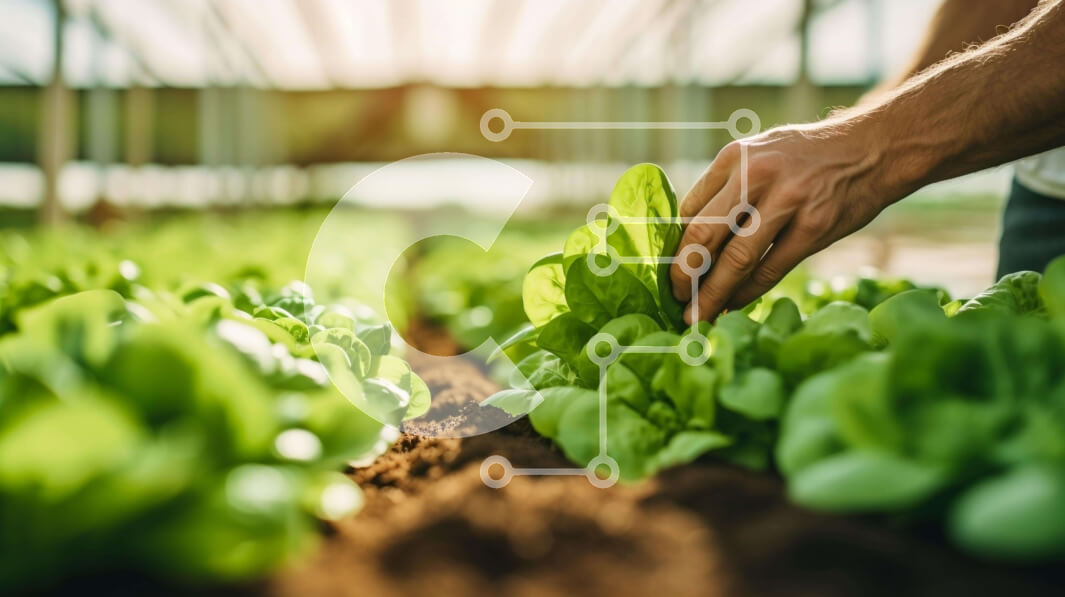 Intra Συλλεκτικό Ξύλινο Παζλ Plywood  4mm - Άνθρωπος που μαζεύει φυτά μαρουλιού στο θερμοκήπιο κηπευτικών Σε Ξύλινο Κουτί - Διαστάσεις: 10x10 cm – 25 κομμάτια