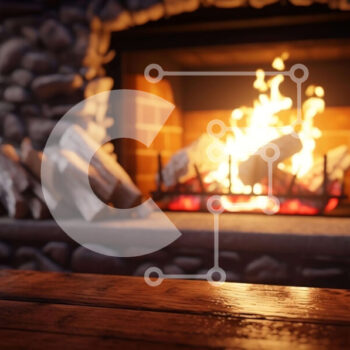 Intra Συλλεκτικό Ξύλινο Παζλ Plywood  4mm - Άνετο τζάκι με αναμμένη φωτιά Σε Ξύλινο Κουτί - Διαστάσεις Puzzle: 10x10 cm – 25 κομμάτια - Image 1