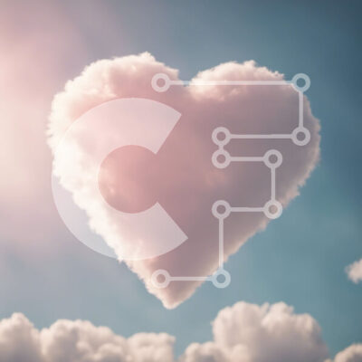 Intra Συλλεκτικό Ξύλινο Παζλ Plywood  4mm - Σύννεφο σε σχήμα καρδιάς που επιπλέει στον ουρανό Σε Ξύλινο Κουτί - Διαστάσεις: 10x10 cm – 25 κομμάτια - Image 1