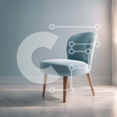 Intra Συλλεκτικό Ξύλινο Παζλ Plywood  4mm - Άδειο δωμάτιο με μπλε καρέκλα και θέα στο παράθυρο Σε Ξύλινο Κουτί - Διαστάσεις Puzzle: 10x10 cm – 25 κομμάτια - Image 1