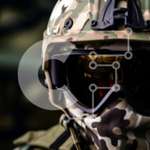 Intra Συλλεκτικό Ξύλινο Παζλ Plywood  4mm - Άνθρωπος με στρατιωτικό καμουφλάζ με γυαλιά και εξοπλισμό Σε Ξύλινο Κουτί - Διαστάσεις Puzzle: 10x10 cm – 25 κομμάτια