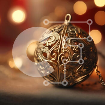 Intra Συλλεκτικό Ξύλινο Παζλ Plywood  4mm - Διακοσμητική διακοσμητική μπάλα με αλυσίδα στο τραπέζι Σε Ξύλινο Κουτί - Διαστάσεις Puzzle: 10x10 cm – 25 κομμάτια - Image 1