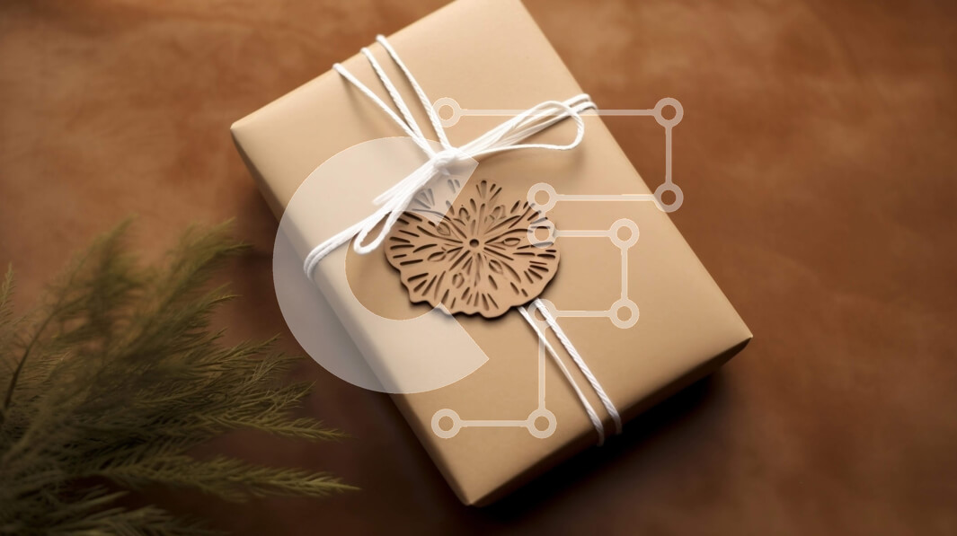 Intra Συλλεκτικό Ξύλινο Παζλ Plywood  4mm - Καφέ κουτί δώρου με πεύκο και διακοσμητική ετικέτα Σε Ξύλινο Κουτί - Διαστάσεις: 10x10 cm – 25 κομμάτια