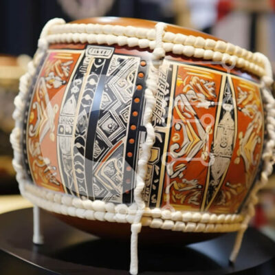 Intra Συλλεκτικό Ξύλινο Παζλ Plywood  4mm - Πολύχρωμο τύμπανο στην οθόνη Σε Ξύλινο Κουτί - Διαστάσεις Puzzle: 10x10 cm – 25 κομμάτια - Image 1