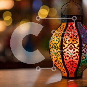 Intra Συλλεκτικό Ξύλινο Παζλ Plywood  4mm - Πολύχρωμο χειροποίητο φανάρι σε άδειο τραπέζι Σε Ξύλινο Κουτί - Διαστάσεις Puzzle: 10x10 cm – 25 κομμάτια - Image 1