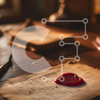 Intra Συλλεκτικό Ξύλινο Παζλ Plywood  4mm - Vintage παλιό χαρτί με κερί σφραγίδα και εργαλεία γραφής Σε Ξύλινο Κουτί - Διαστάσεις: 10x10 cm – 25 κομμάτια - Image 1