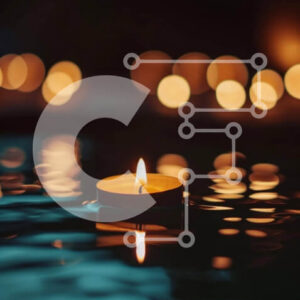 Intra Συλλεκτικό Ξύλινο Παζλ Plywood  4mm - Αναμμένο κερί που επιπλέει στο νερό για ειρήνη και ηρεμία Σε Ξύλινο Κουτί - Διαστάσεις: 10x10 cm – 25 κομμάτια