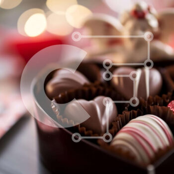 Intra Συλλεκτικό Ξύλινο Παζλ Plywood  4mm - Ποικιλία σοκολατάκια σε κουτί σε σχήμα καρδιάς με κεριά και κόκκινα τριαντάφυλλα Σε Ξύλινο Κουτί - Διαστάσεις Puzzle: 10x10 cm – 25 κομμάτια - Image 1