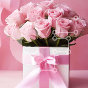 Intra Συλλεκτικό Ξύλινο Παζλ Plywood  4mm - Ροζ τριαντάφυλλα σε κουτί - Όμορφο δώρο για κάποιον ξεχωριστό Σε Ξύλινο Κουτί - Διαστάσεις Puzzle: 10x10 cm – 25 κομμάτια