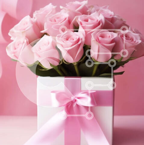 Intra Συλλεκτικό Ξύλινο Παζλ Plywood  4mm - Ροζ τριαντάφυλλα σε κουτί - Όμορφο δώρο για κάποιον ξεχωριστό Σε Ξύλινο Κουτί - Διαστάσεις Puzzle: 10x10 cm – 25 κομμάτια - Image 1