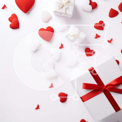 Intra Συλλεκτικό Ξύλινο Παζλ Plywood 4mm - Κουτί δώρου για την ημέρα του Αγίου Βαλεντίνου με καρδιές Σε Ξύλινο Κουτί - Διαστάσεις Puzzle: 10x10 cm – 25 κομμάτια - Image 1