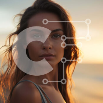 Intra Συλλεκτικό Ξύλινο Παζλ Plywood  4mm - Όμορφη γυναίκα στην παραλία στο ηλιοβασίλεμα Σε Ξύλινο Κουτί - Διαστάσεις Puzzle: 10x10 cm – 25 κομμάτια - Image 1