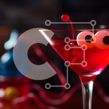 Intra Συλλεκτικό Ξύλινο Παζλ Plywood  4mm - Αποκριάτικα ποτήρια Martini με διακοσμητικά Σε Ξύλινο Κουτί - Διαστάσεις: 10x10 cm – 25 κομμάτια - Image 1