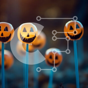 Intra Συλλεκτικό Ξύλινο Παζλ Plywood  4mm - Lollipops κολοκύθας με θέμα το Halloween στο δάσος Σε Ξύλινο Κουτί - Διαστάσεις Puzzle: 10x10 cm – 25 κομμάτια - Image 1