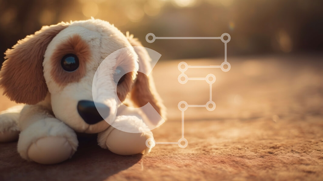 Intra Συλλεκτικό Ξύλινο Παζλ Plywood  4mm - Καλοσυντηρημένος παραγεμισμένος σκύλος στο έδαφος Σε Ξύλινο Κουτί - Διαστάσεις: 10x10 cm – 25 κομμάτια