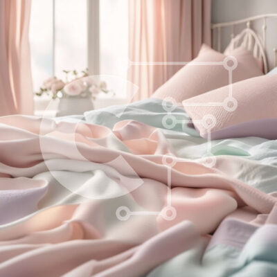 Intra Συλλεκτικό Ξύλινο Παζλ Plywood  4mm - Άνετο και κομψό υπνοδωμάτιο με ροζ και λευκό λουλουδάτο κάλυμμα Σε Ξύλινο Κουτί - Διαστάσεις Puzzle: 10x10 cm – 25 κομμάτια - Image 1