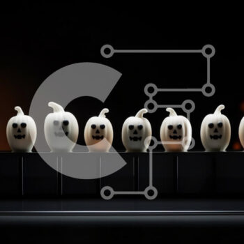 Intra Συλλεκτικό Ξύλινο Παζλ Plywood  4mm - Σειρά από λευκές κολοκύθες για διακόσμηση αποκριών Σε Ξύλινο Κουτί - Διαστάσεις Puzzle: 10x10 cm – 25 κομμάτια - Image 1