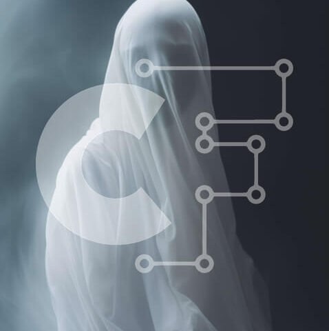 Intra Συλλεκτικό Ξύλινο Παζλ Plywood  4mm - Φανταστική φιγούρα καλυμμένη με λευκό ύφασμα σε σκούρο φόντο Σε Ξύλινο Κουτί - Διαστάσεις Puzzle: 10x10 cm – 25 κομμάτια - Image 1