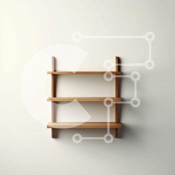 Intra Συλλεκτικό Ξύλινο Παζλ Plywood  4mm - Μινιμαλιστικό Ξύλινο Ράφι με Τρία Ράφια Σε Ξύλινο Κουτί - Διαστάσεις Puzzle: 10x10 cm – 25 κομμάτια - Image 1