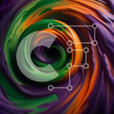 Intra Συλλεκτικό Ξύλινο Παζλ Plywood  4mm - Ζωντανό και δυναμικό στροβιλισμό πολύχρωμης βαφής Σε Ξύλινο Κουτί - Διαστάσεις Puzzle: 10x10 cm – 25 κομμάτια - Image 1