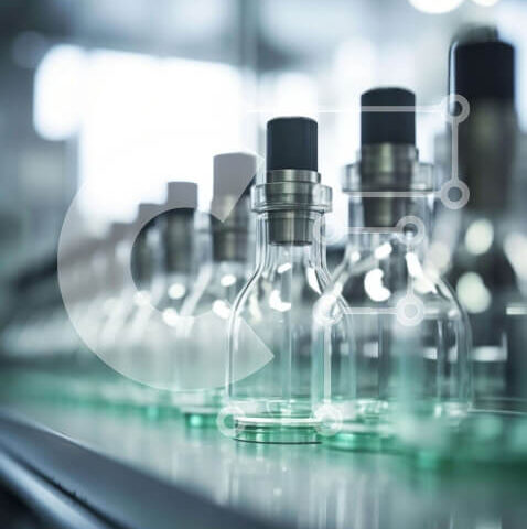 Intra Συλλεκτικό Ξύλινο Παζλ Plywood 4mm - Βιομηχανικός ιμάντας μεταφοράς με καθαρά γυάλινα ποτήρια Σε Ξύλινο Κουτί - Διαστάσεις Puzzle: 10x10 cm – 25 κομμάτια - Image 1