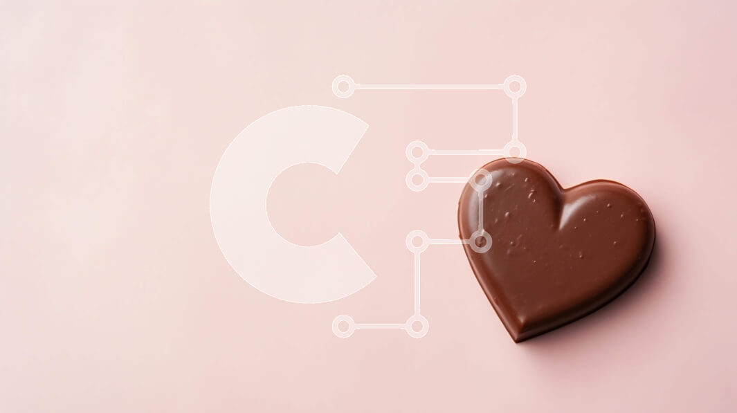 Intra Συλλεκτικό Ξύλινο Παζλ Plywood  4mm - Μπάρα σοκολάτας σε σχήμα καρδιάς σε ροζ φόντο Σε Ξύλινο Κουτί - Διαστάσεις Puzzle: 10x10 cm – 25 κομμάτια